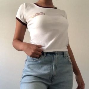 Crop white shirt